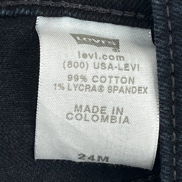 Levis 315 Black Bootcut Jeans Plus Size 24M - Picture 9 of 9